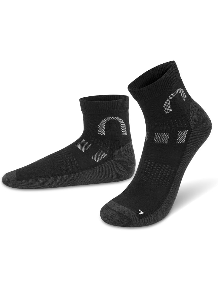 normani 2 Paar Merino-Kurzschaftsocken Lismore in Schwarz günstig kaufen