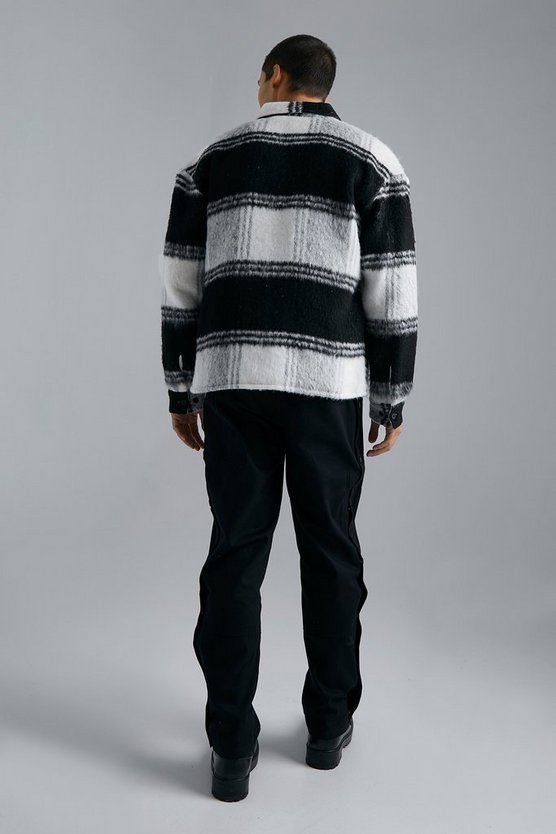 Kastiges kariertes Overshirt