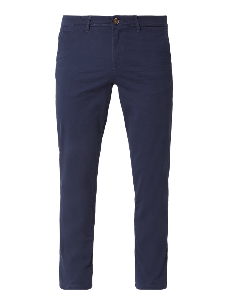 Slim Fit Chino mit Stretch-Anteil in dunkelblau