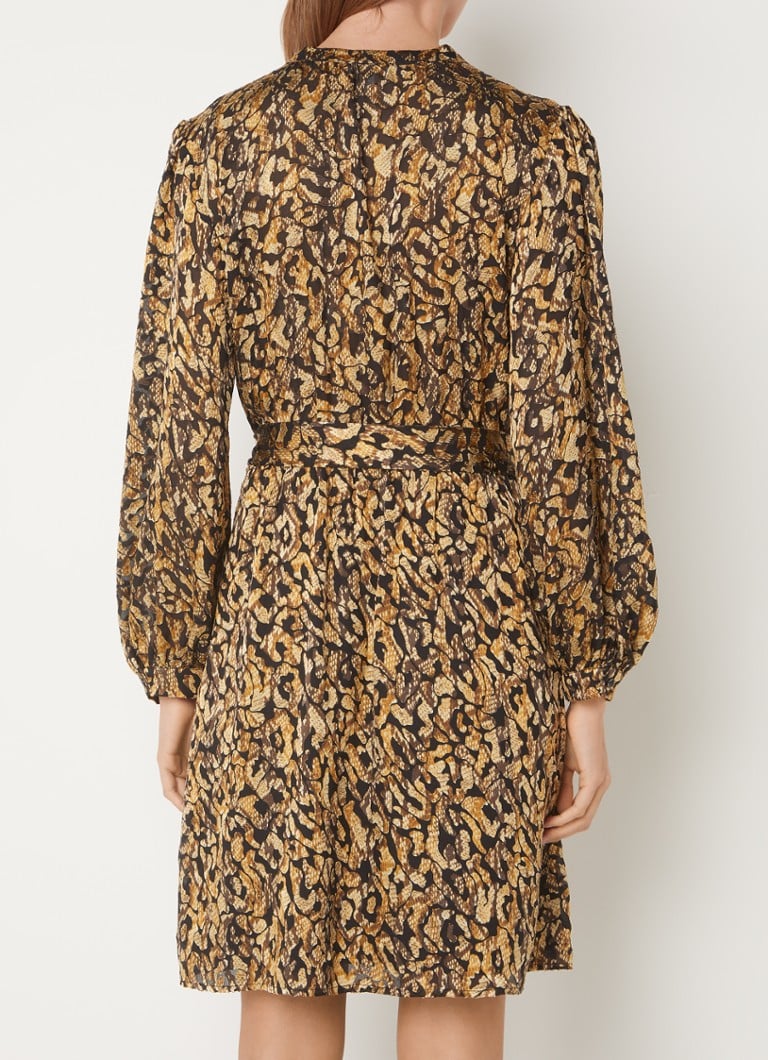 Vestido túnica estampado Aaiko Safra con cinturón de lazo