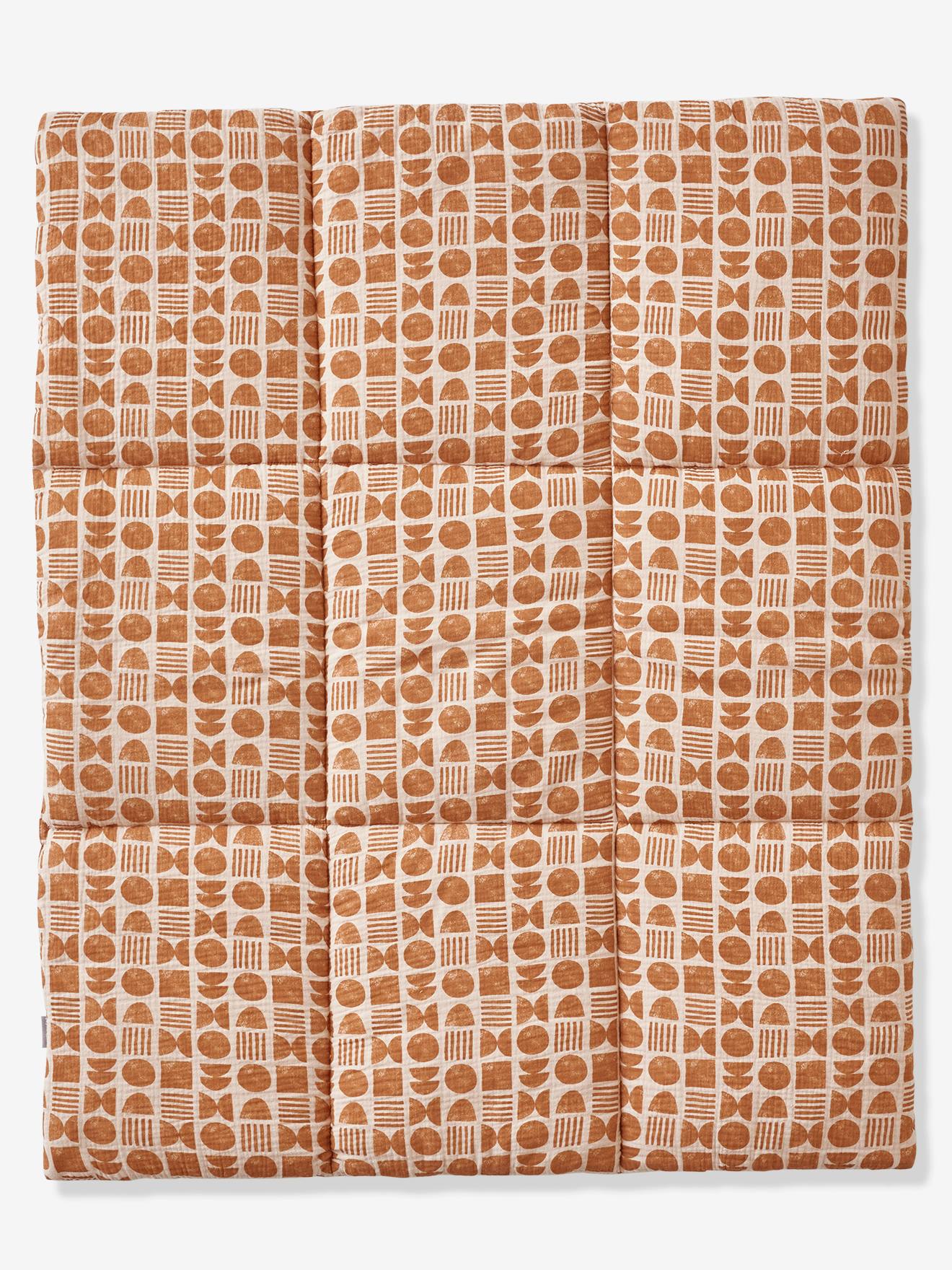 Vertbaudet Baby Spieldecke/ Laufstalleinlage ETHNIC mit Recycling-Polyester - beige bedruckt