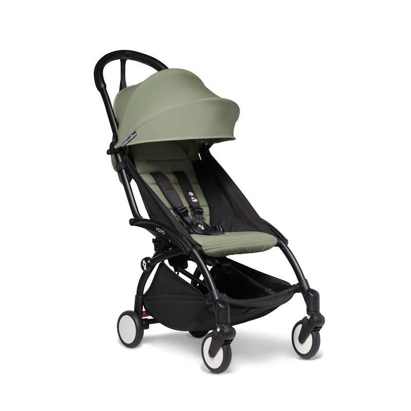 Poussette yoyo2 4 roues châssis noir assise 6+ olive Babyzen