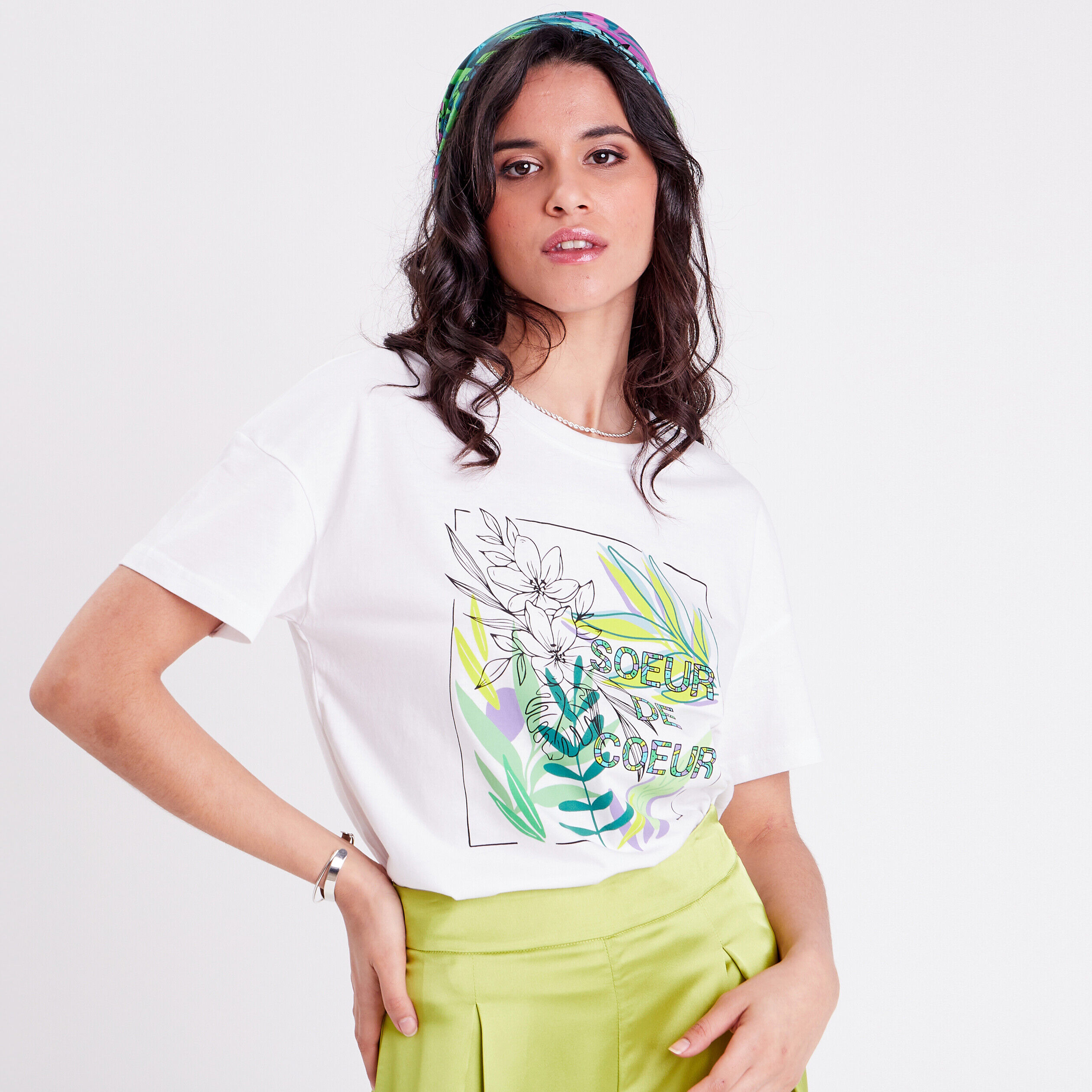 T-shirt manches courtes blanc femme | Cache Cache