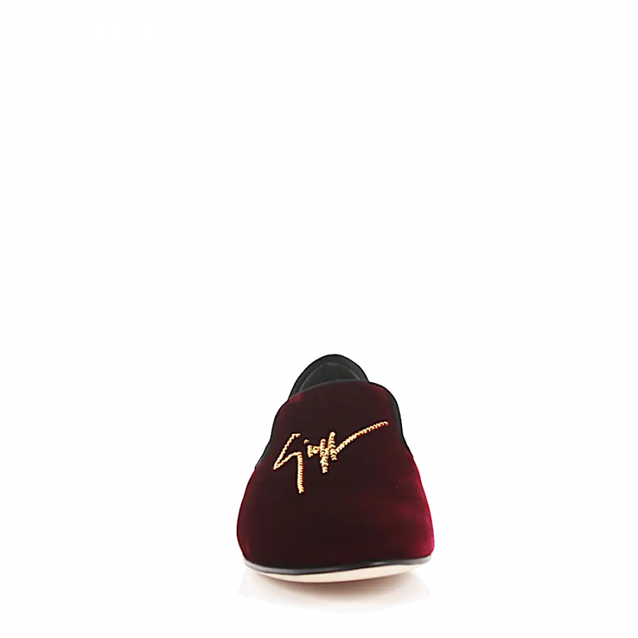 Giuseppe Zanotti - Mokassins Slipper Giuseppe Samt bordeaux - rot