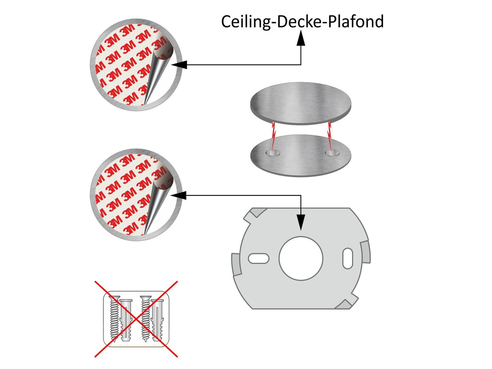 Elro Rauchmelder (optischer Brandmelder Klebepad, Magnet & Batterie Kleben statt Bohren)