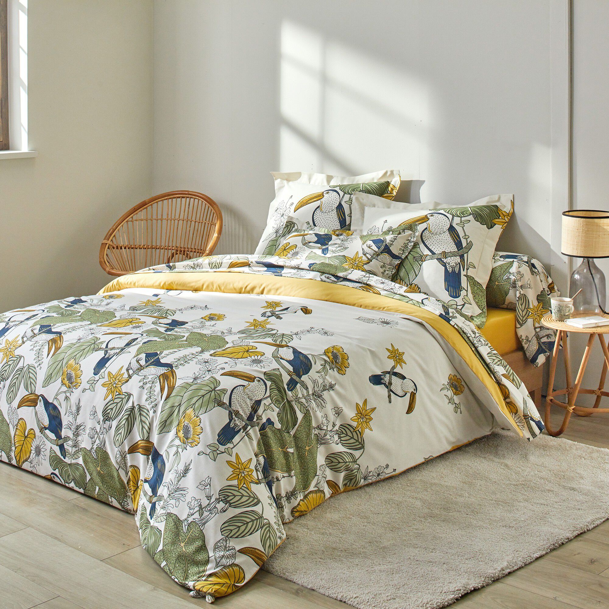 Linge de lit Toco en coton imprimé