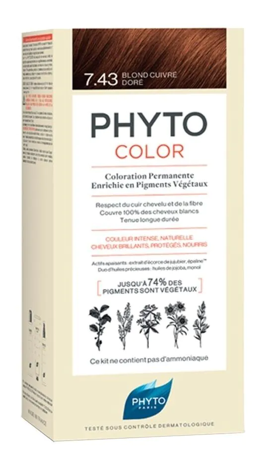 Phyto Phytocolor 7.43 Bakreno zlatna boja za kosu