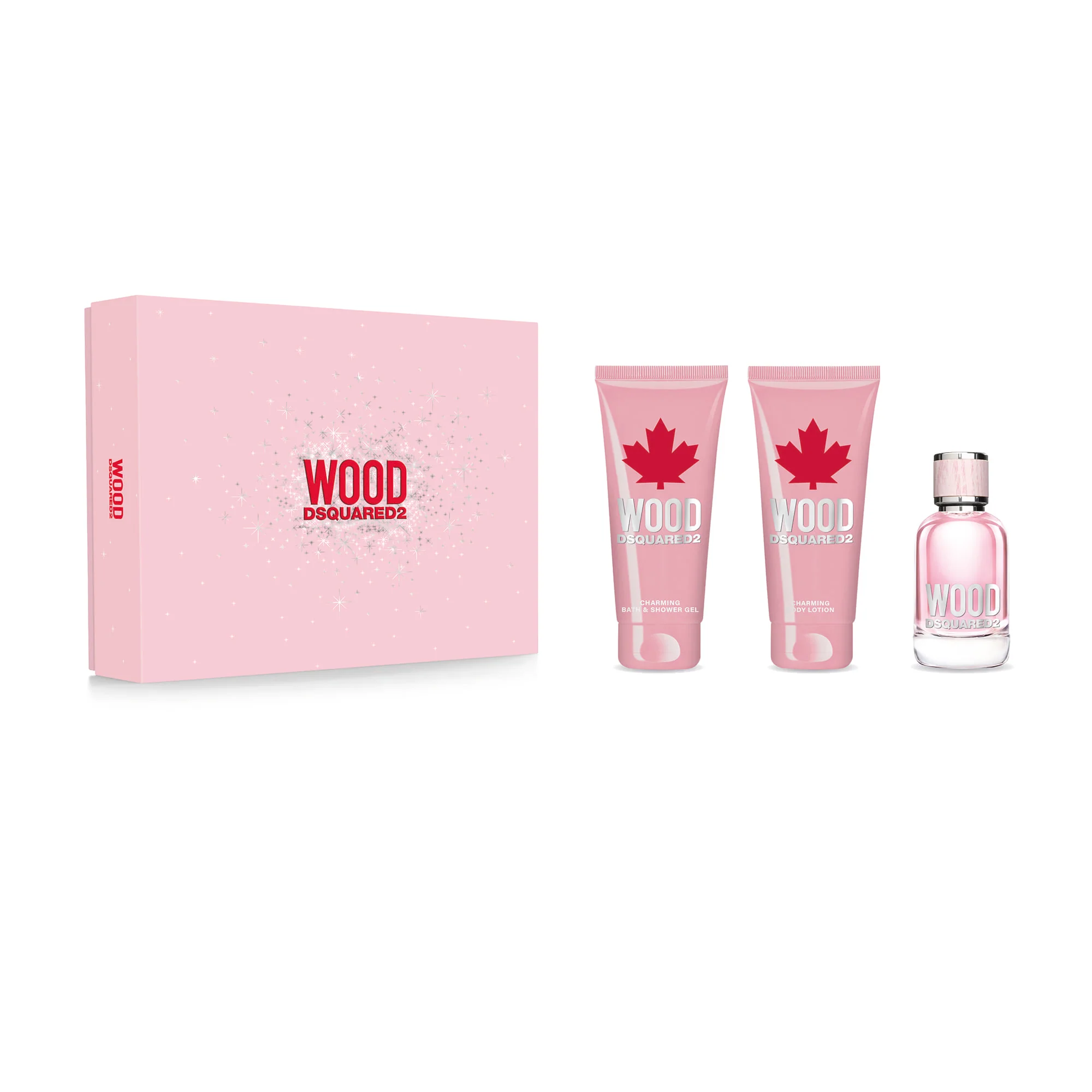 Dřevěná toaletní krabička Wood Pour Femme Dsquared2 – dámská krabička na parfémy, toaletní voda
