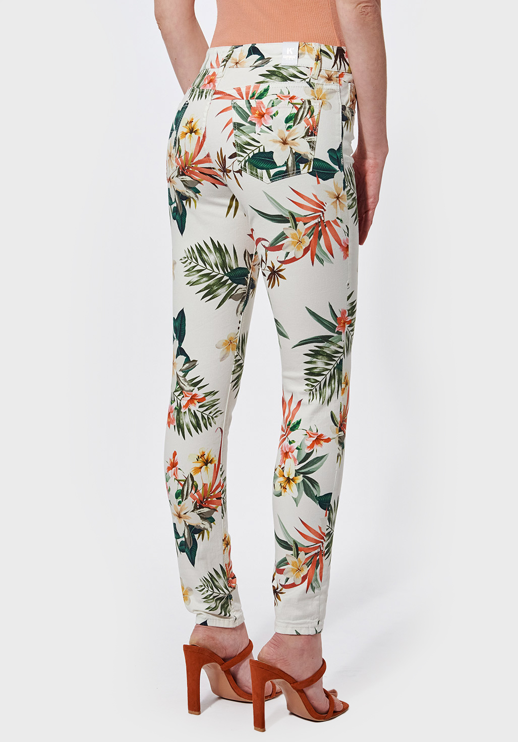 LAMI  Jean slim Femme imprimé fleuri