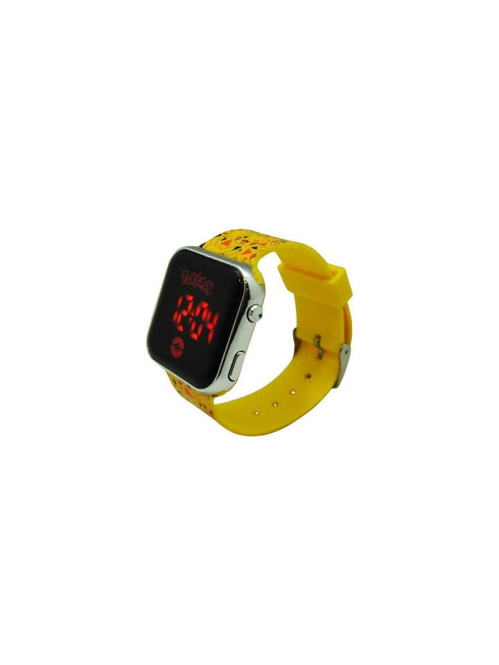 Pokémon Pokémon LED Uhr Pikachu Design für Kinder Armbanduhr in Gelb günstig kaufen onesize