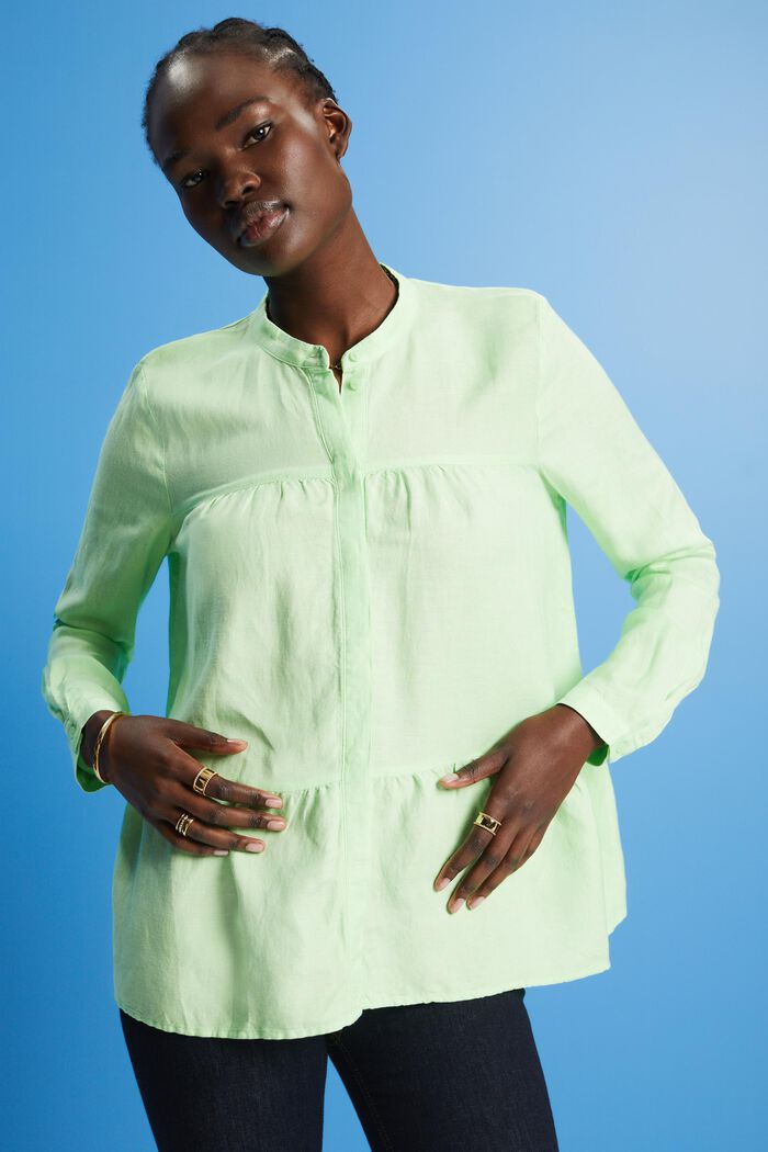 Bluse aus Leinenmix