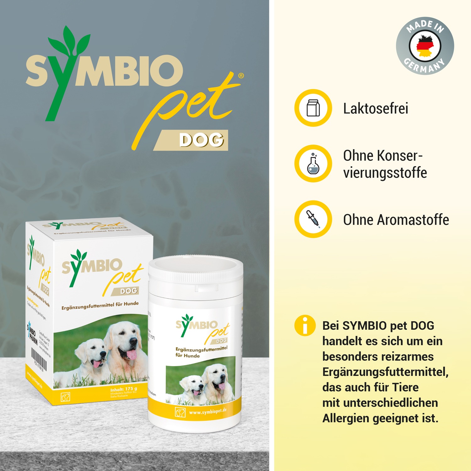SYMBIOPET dog Ergänzungsfutterm.Pulver f.Hunde