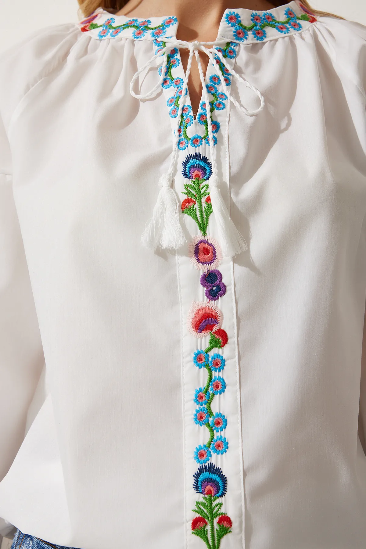 Happiness İstanbul  Bluse - Weiß - Regular Fit
