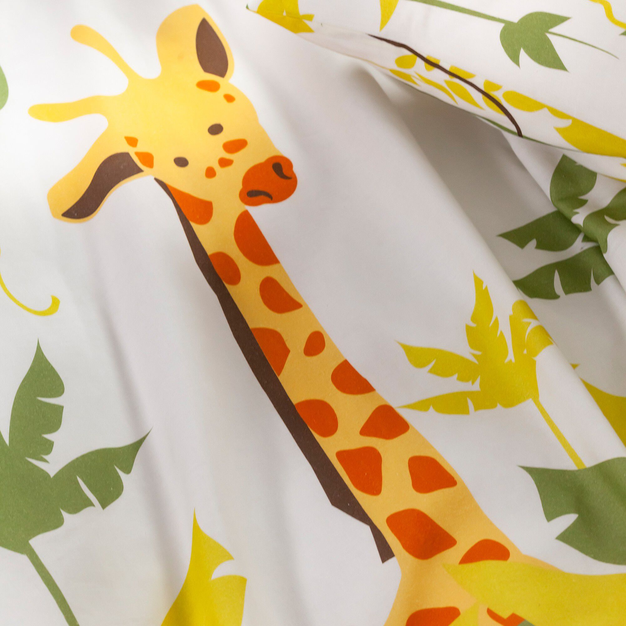 Linge de lit enfant Jungle imprimé animaux 1 personne
