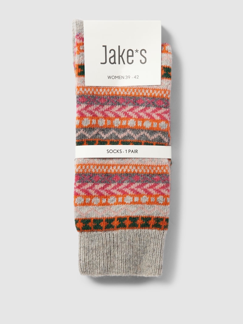 Socken mit Allover-Muster in orange