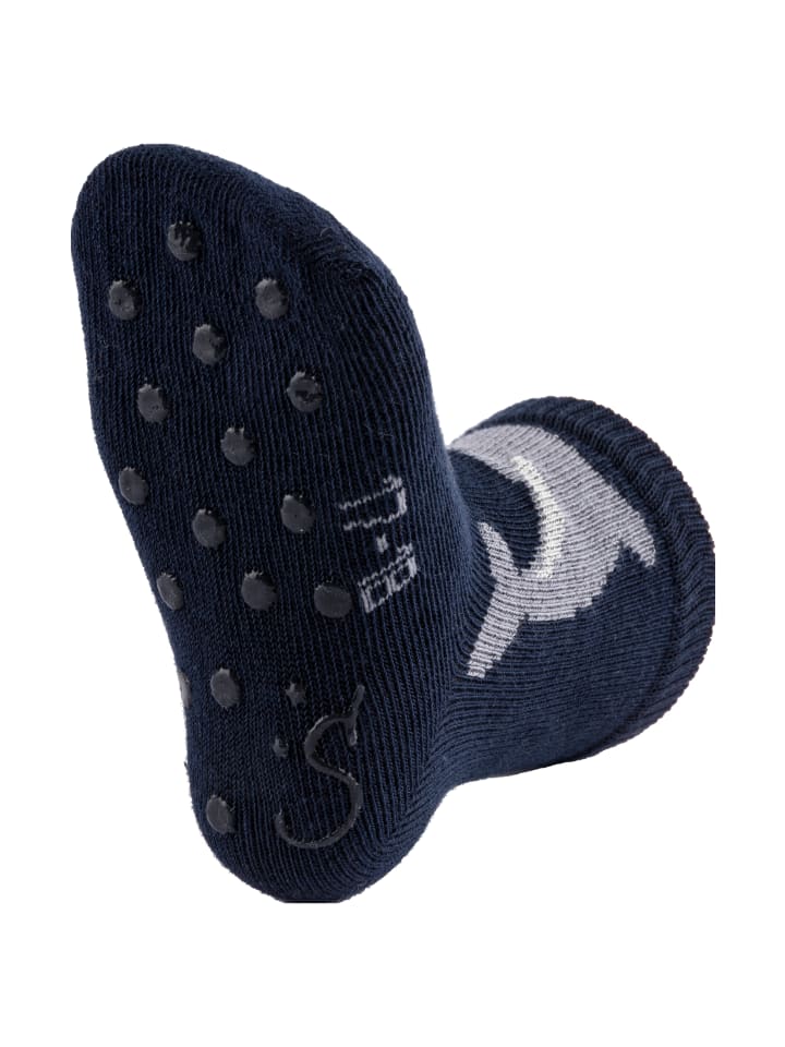 Sterntaler ABS Krabbelsocken 2er-Pack Wal in blaugrau günstig kaufen