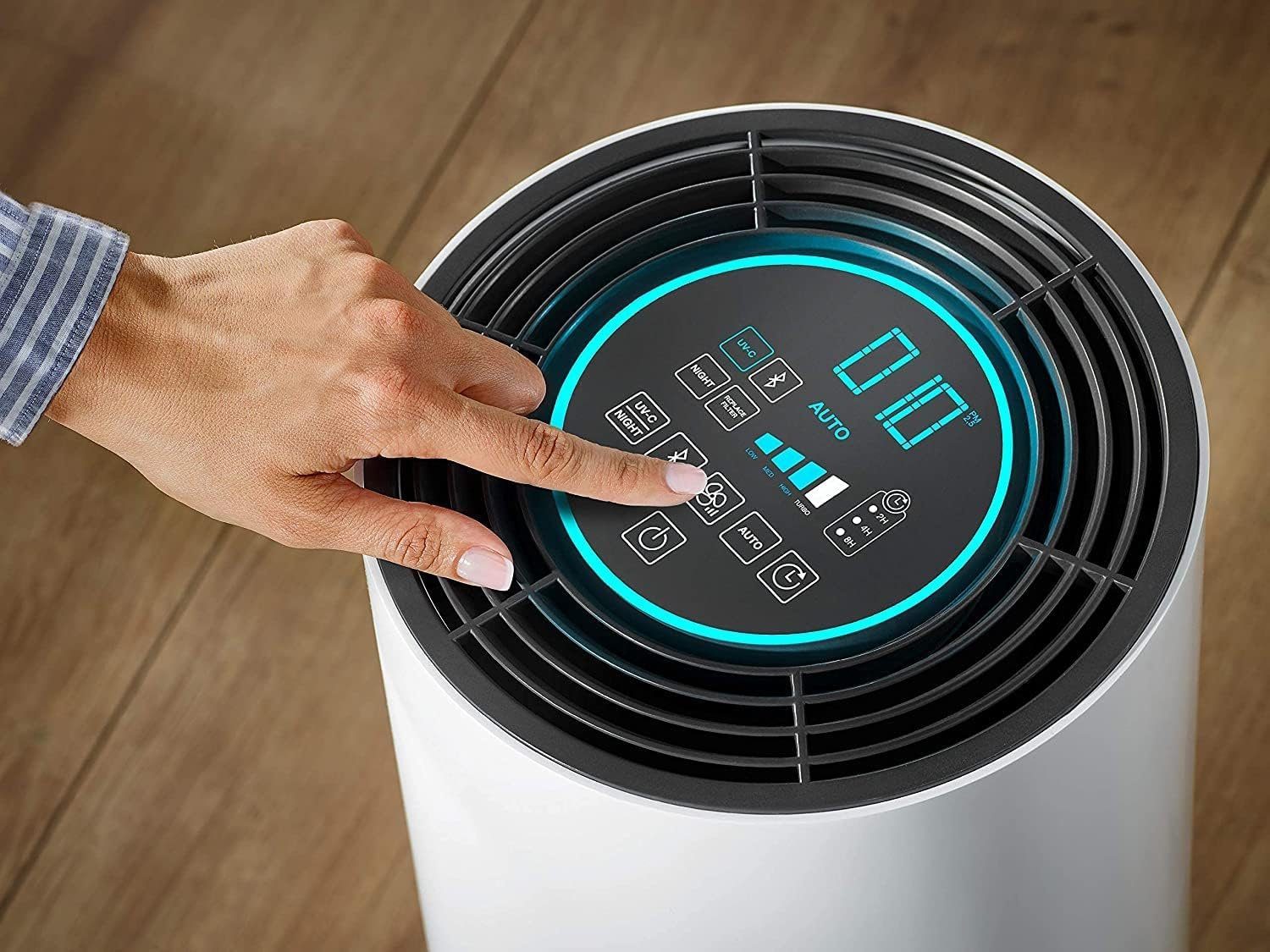 Soehnle Luftreiniger Luftreiniger Airfresh Connect 500 Bluetooth Allergiker CADR 300m³/h, für 78 m² Räume, Air Purifier Raucherzimmer Luftfilter Zuhause Timer per App Philips