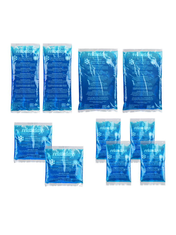 relaxdays 10 x Kühlpads in Blau günstig kaufen onesize