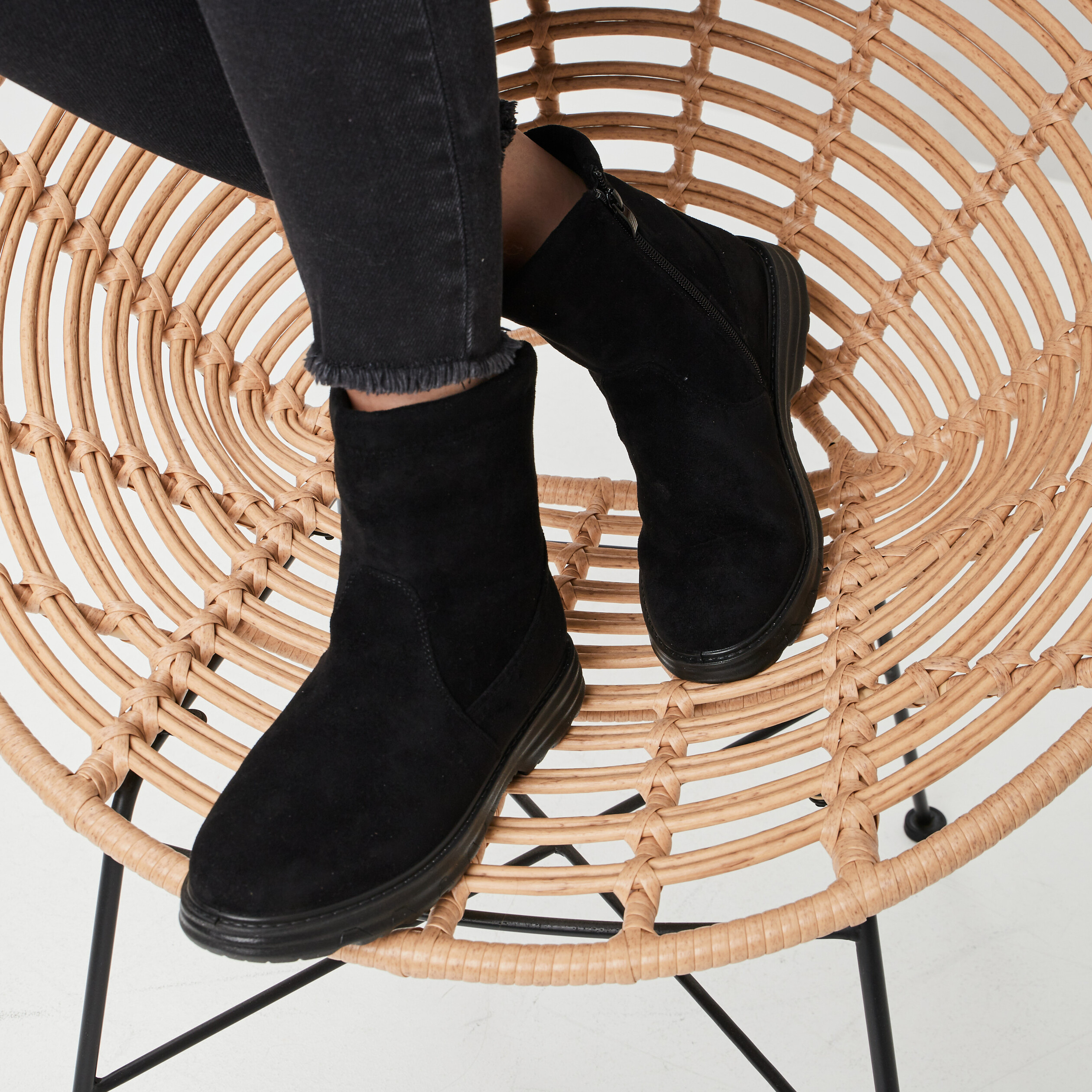 Bottines fourrées noir femme | La Halle