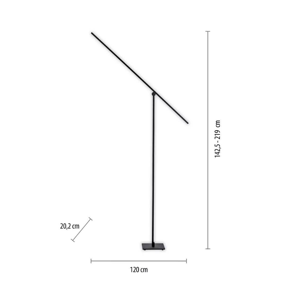 Paul Neuhaus LED Stehleuchte Pure-Grafo L Schwarz