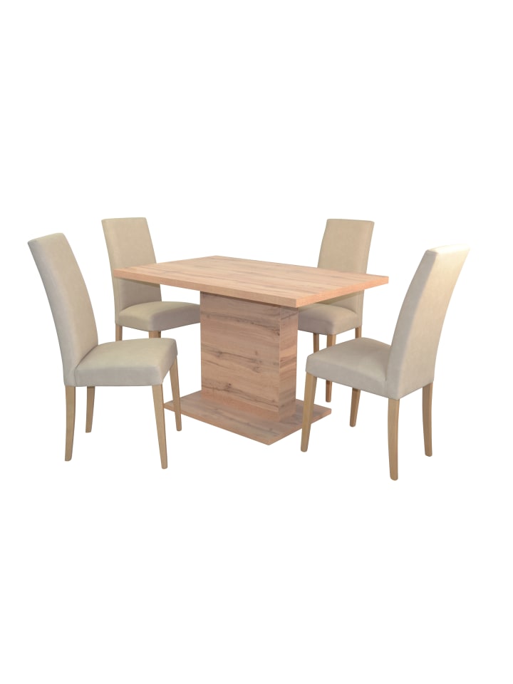 möbel-direkt 5tlg. Tischgruppe Anna in beige günstig kaufen 1 Stück