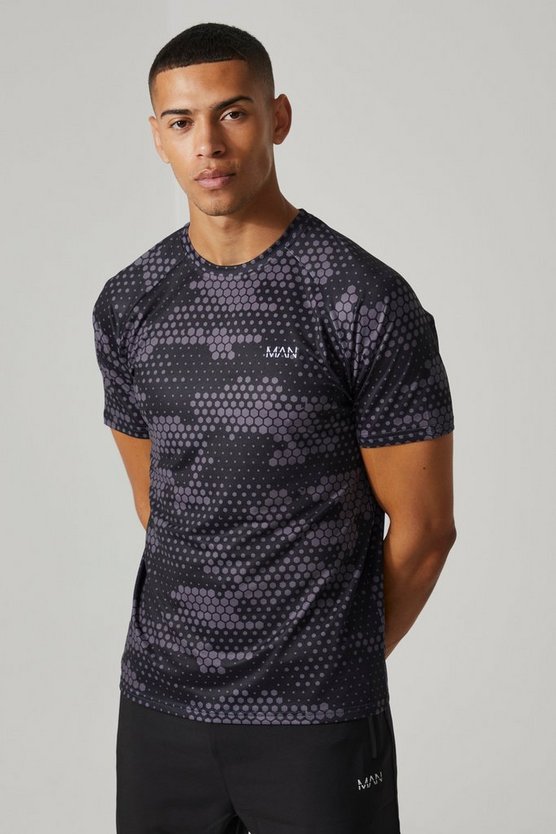 Man Active T-Shirt mit Print