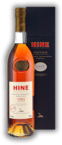 Hine Vintage Grande Champagne 1985 Hine Vintage Grande Champagne 1985 Cognac Hine 1985 Vintage Grande Champagne, sehr ausgewogen und mit wunderbarem Bouquet. Jahrgang 1985 - 0,7	 Liter - Vol 40%