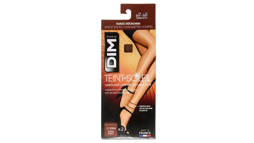 DIM Damen Söckchen Teint De Soleil 17 DEN terracotta