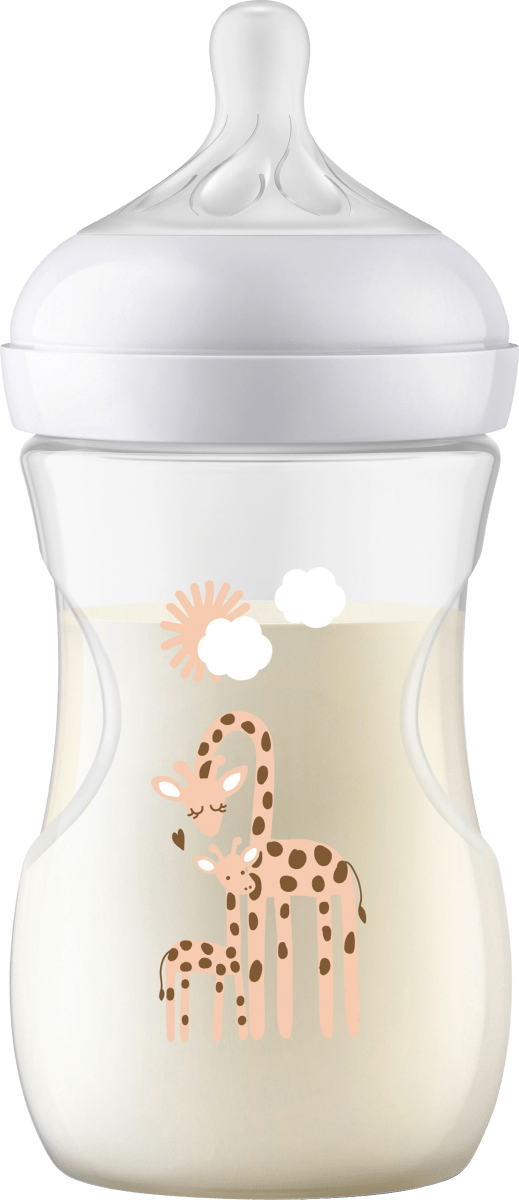Babyflasche Natural Response weiß/Giraffe, von Geburt an, 260 ml, 1 St