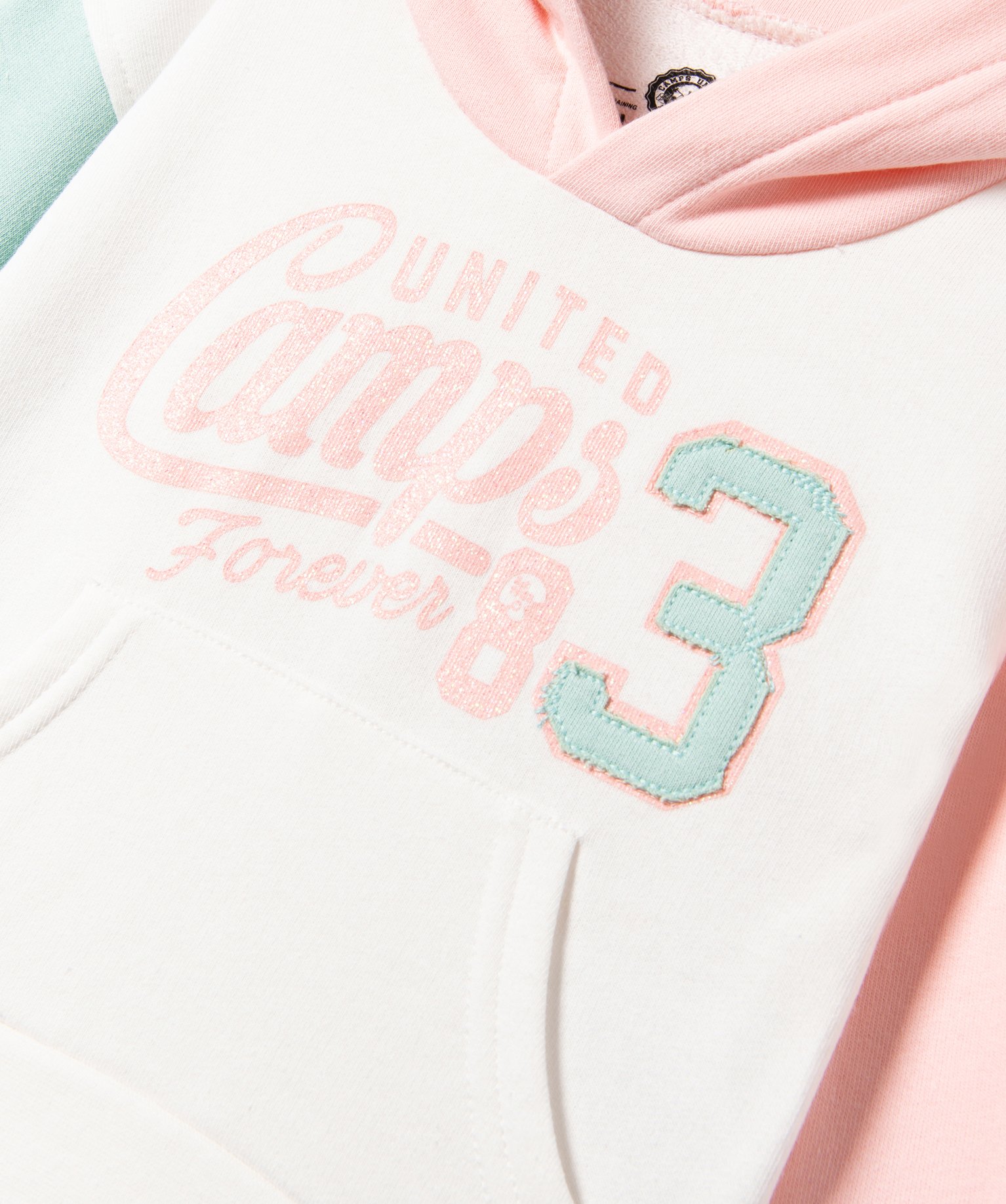 Sweat bébé fille multicolore à capuche et paillettes - Ca... ecru | GEMO