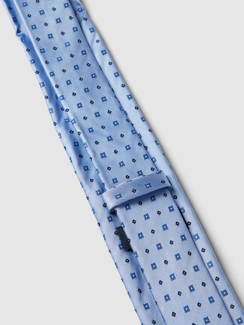 Krawatte aus reiner Seide in bleu