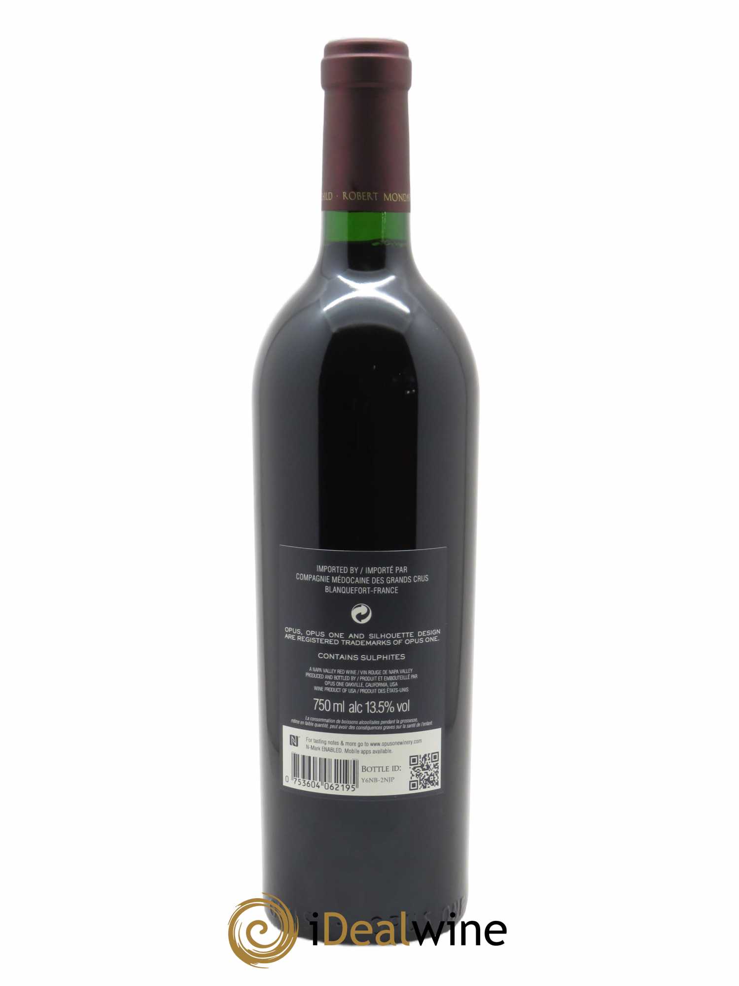 Napa Valley Opus One Robert Mondavi  2019 - Lot de 1 Bouteille