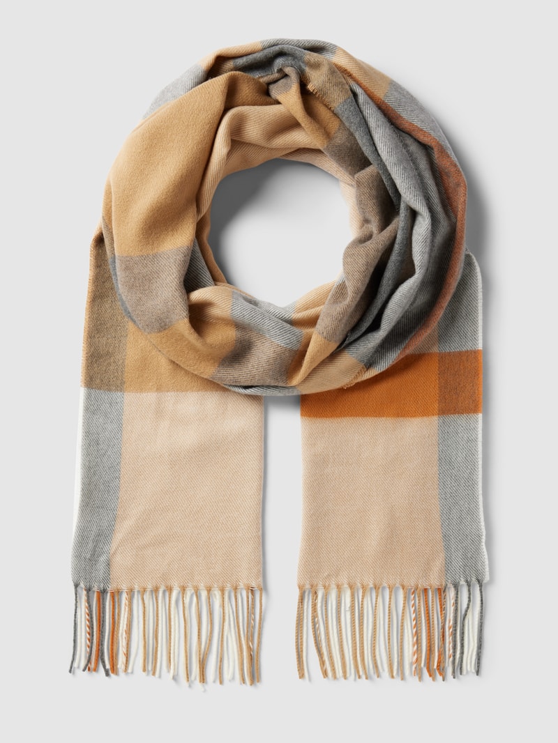 Schal mit Fransen in camel