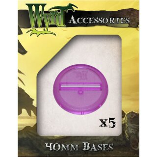 Malifaux: Purple Translucent 40 mm Bases (5 Pack)