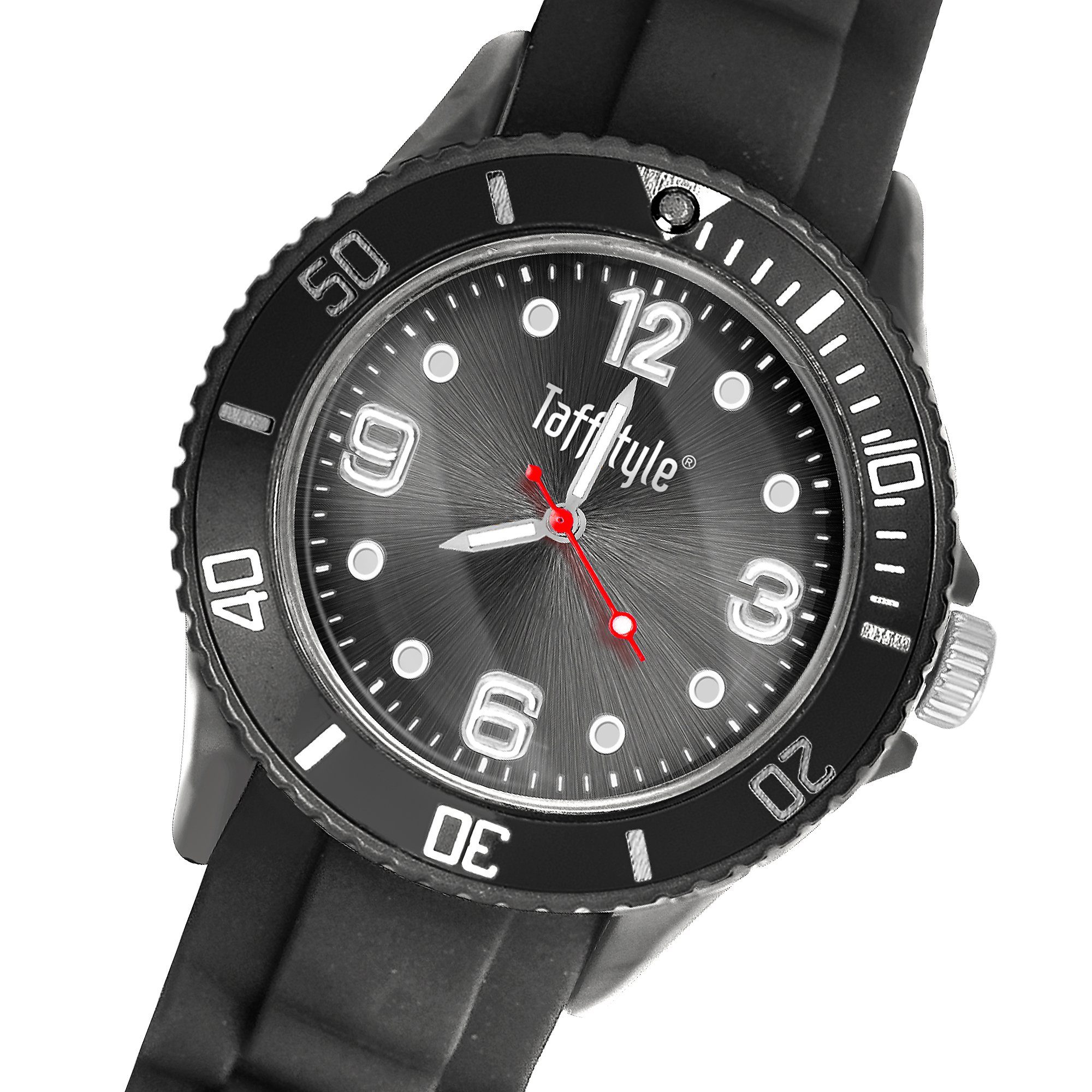 Taffstyle Quarzuhr Armbanduhr Silikon Analog Quarz Farbige Sport Uhr, Sportuhr Damenuhr Silikonuhr Kinderuhr Herrenuhr Bunt Quarzuhr Armband