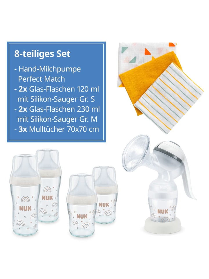 NUK Premium Still-Set Basic 8-tlg. - Handmilchpumpe in weiss,motiv günstig kaufen onesize