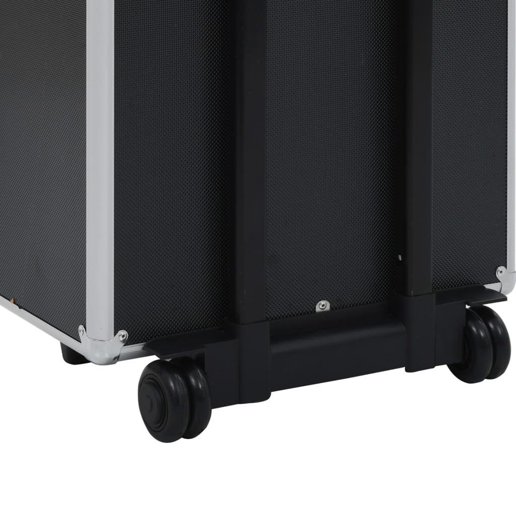 vidaXL Kosmetik-Koffer Kosmetikkoffer Aluminium Schwarz