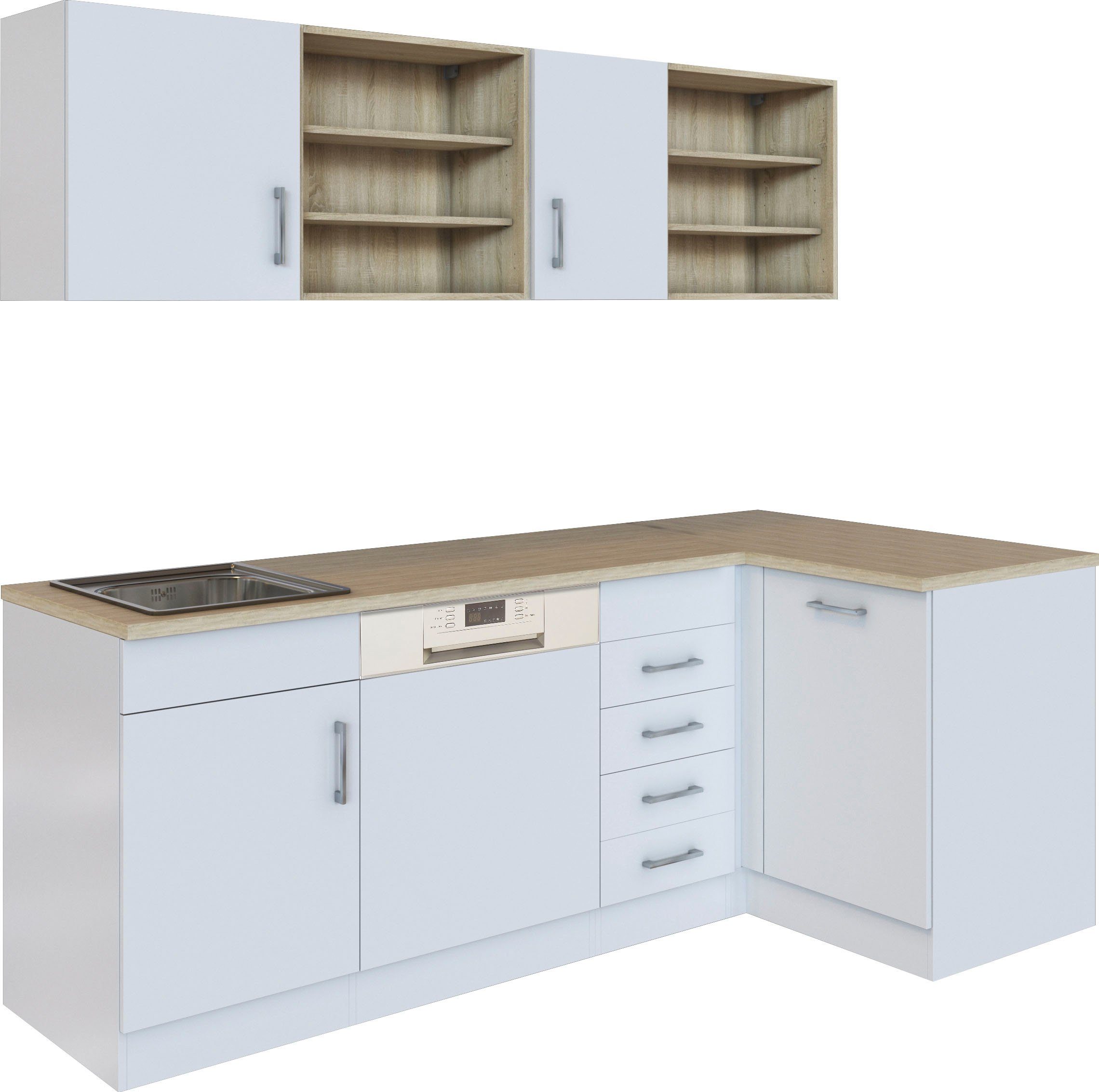 HELD MÖBEL Küche Mali, Stellbreite 210/110 cm, mit E-Geräten