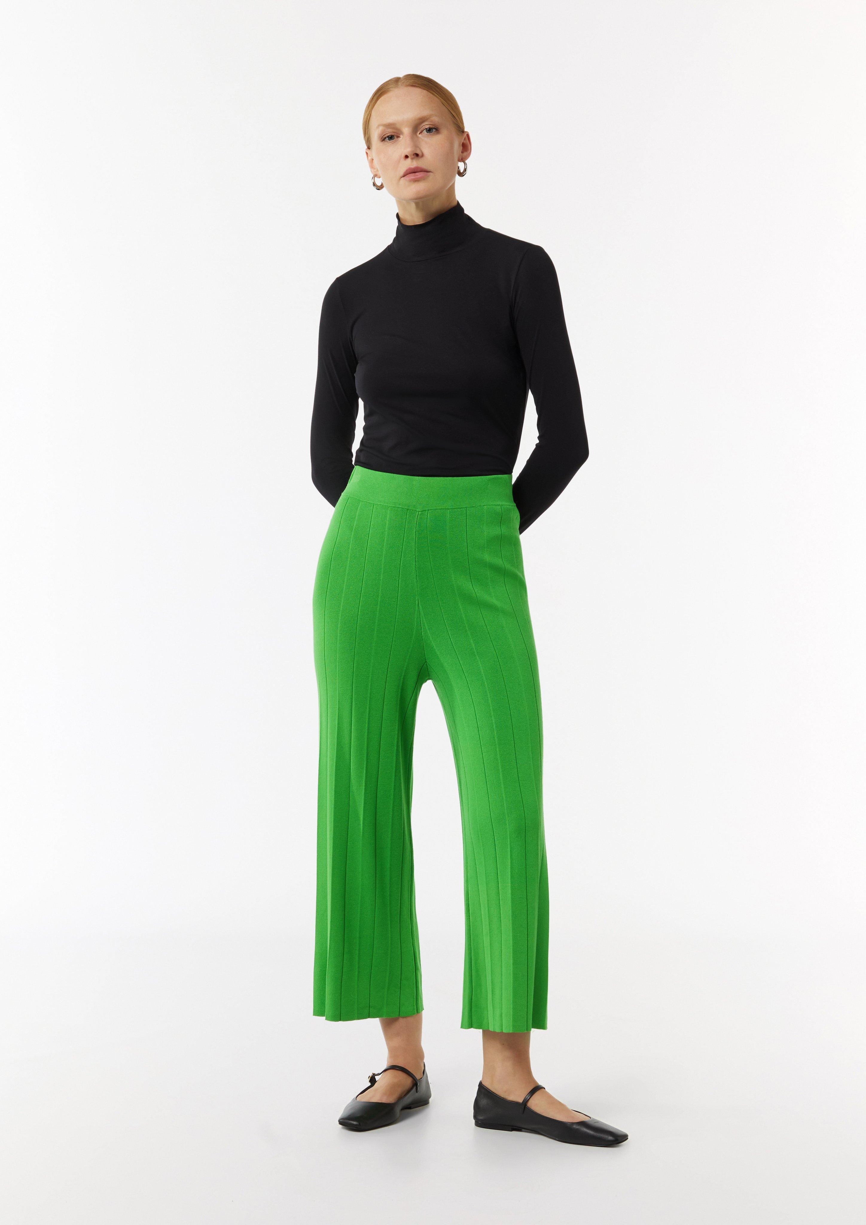 Culotte mit Rippstruktur - grün