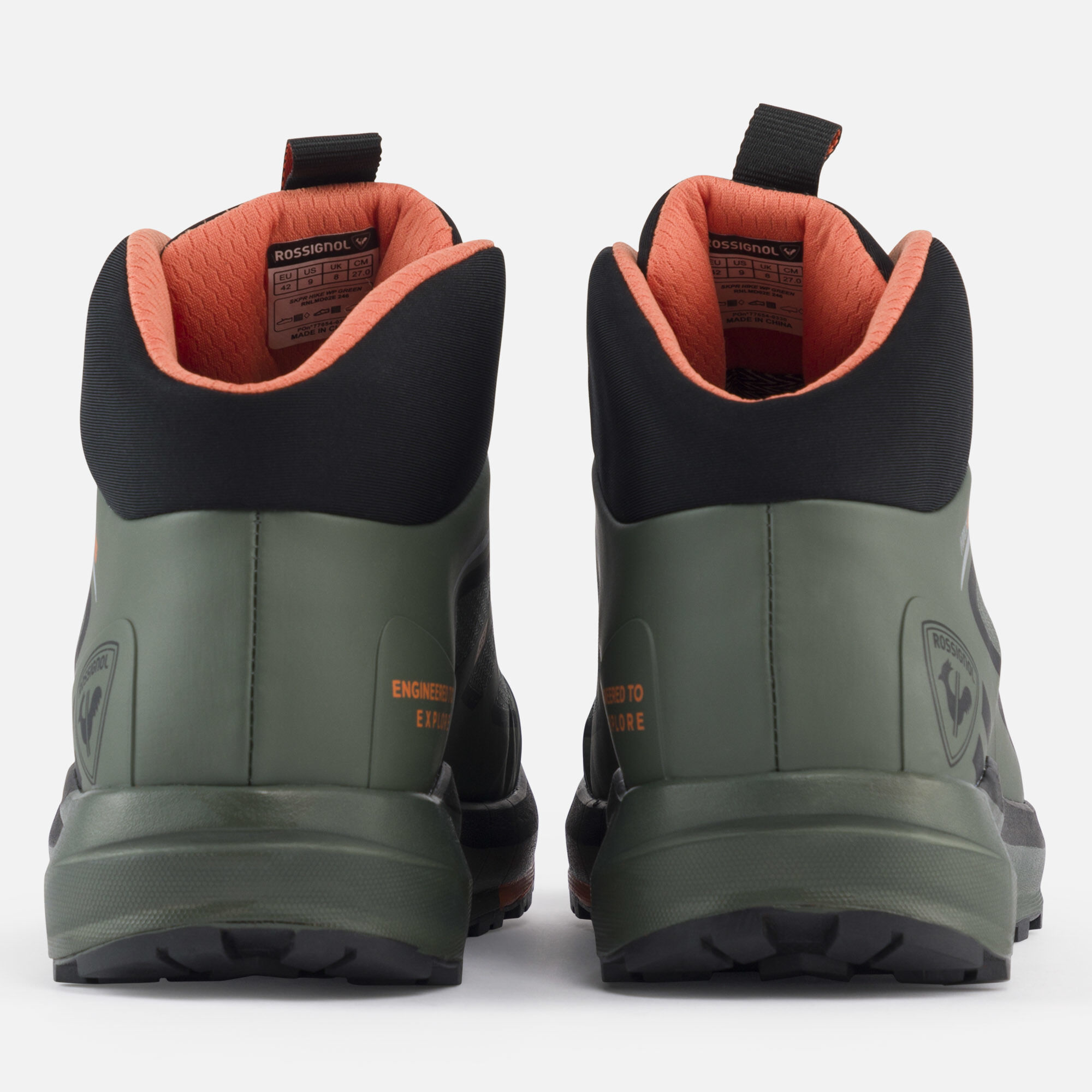 Chaussures de randonnée imperméables kaki homme
