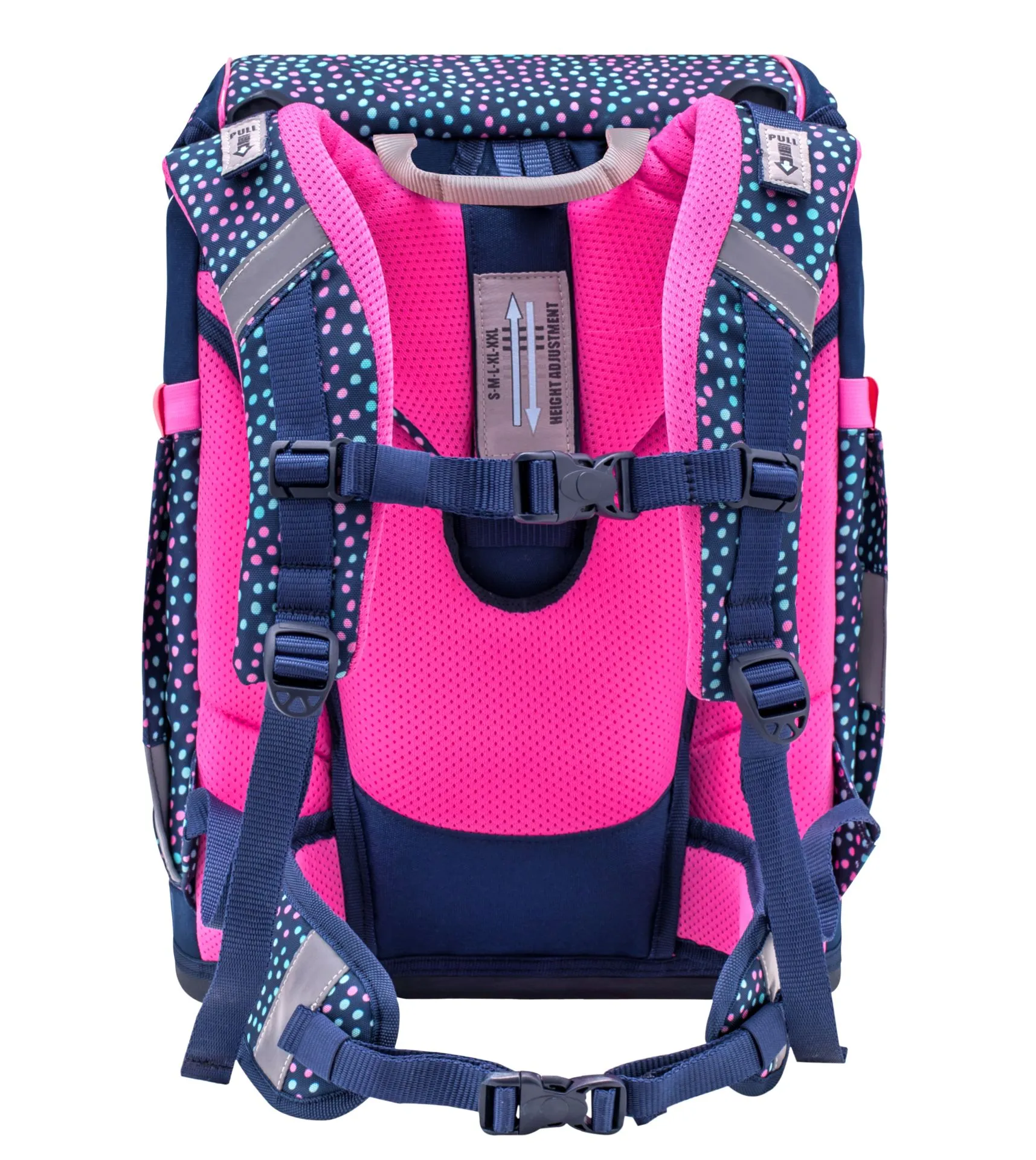 Belmil Smarty Schulranzen Set 5-teilig mit 6 Patches - Amazing Polka Dot 2