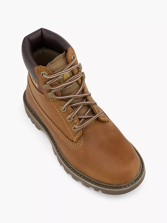 Cat Leder Schnürboots
