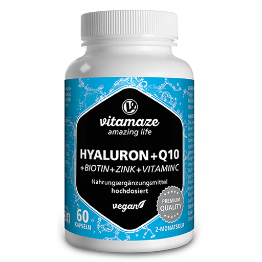 HYALURONSÄURE 200 mg hochdos. Coenzym Q10 vegan  60 St  Kapseln
