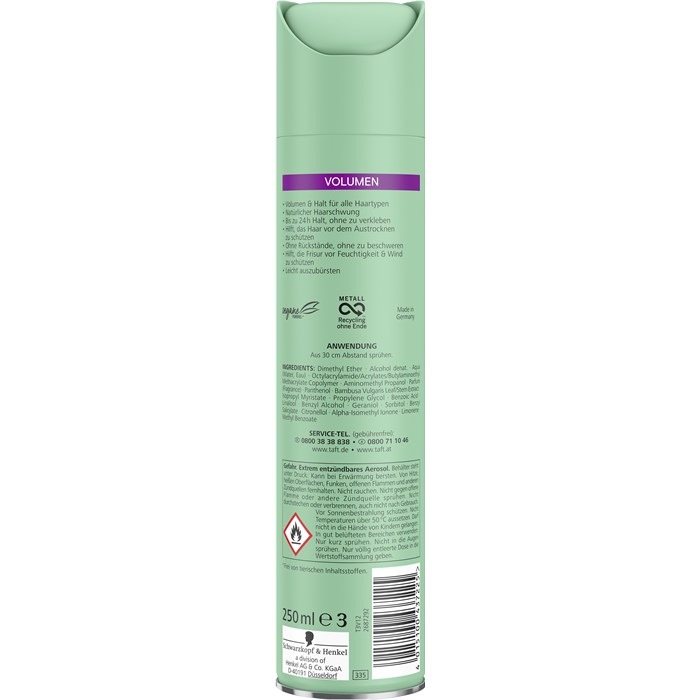 Volumen Haarspray für alle Haartypen (Halt 3)