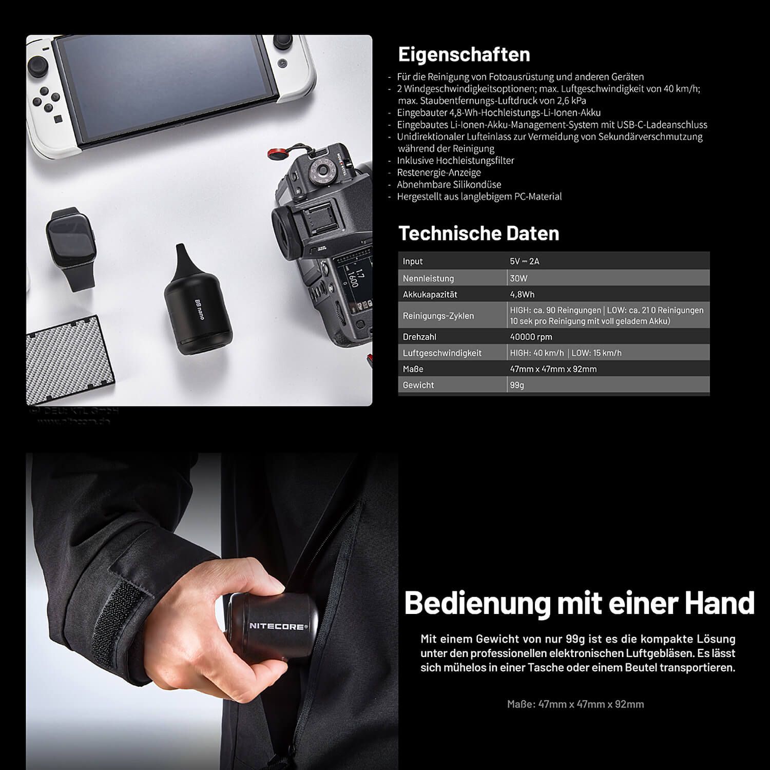 Kompaktes Gebläse BB Nano