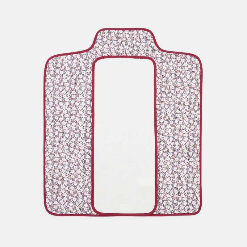 Tapis à langer de voyage fleuri rose naissance