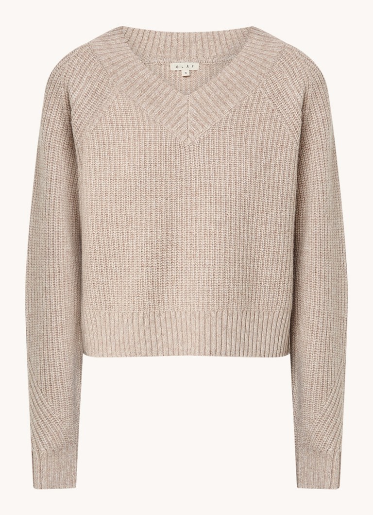 Maglione OLAF a maglia grossa in misto lana con scollo a V