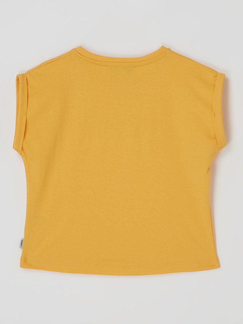 T-Shirt mit Print in gelb