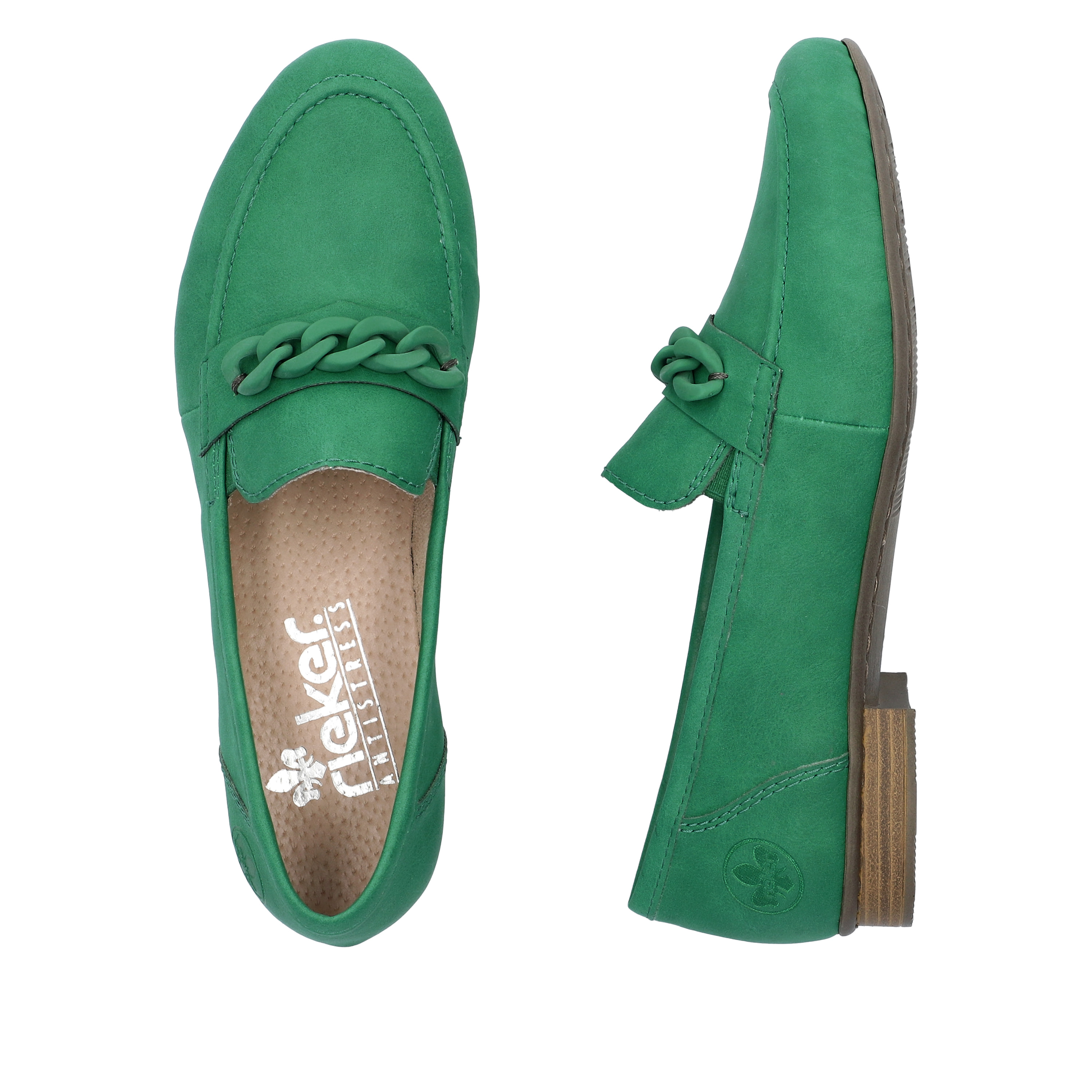 Rieker Damen Loafer grasgrün