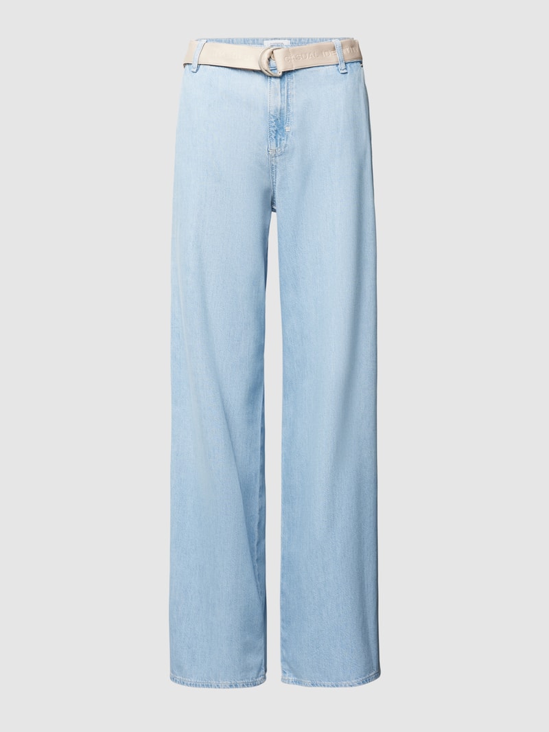 Flared Jeans mit 5-Pocket-Design in hellblau